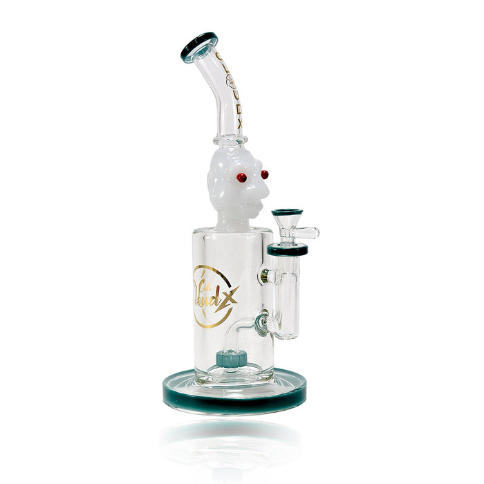 11’ Skull Design 8Mm Thick Heavy Water Pipe By Cali Cloudx
