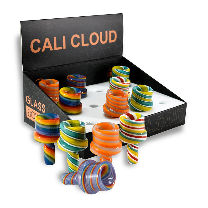 14mm Color Disc Shaped Design Bowls  (12 Pcs / $5.50 ea.)