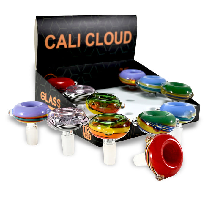 14mm Multicolor Hand Style Bowls (12 Pcs / $5.50 ea.)