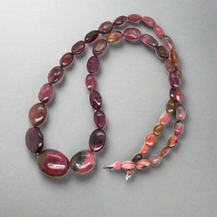 15 Inches Natural Tourmaline Beads | Oval | Beads Size:5-17mm - The LabradoriteKing
