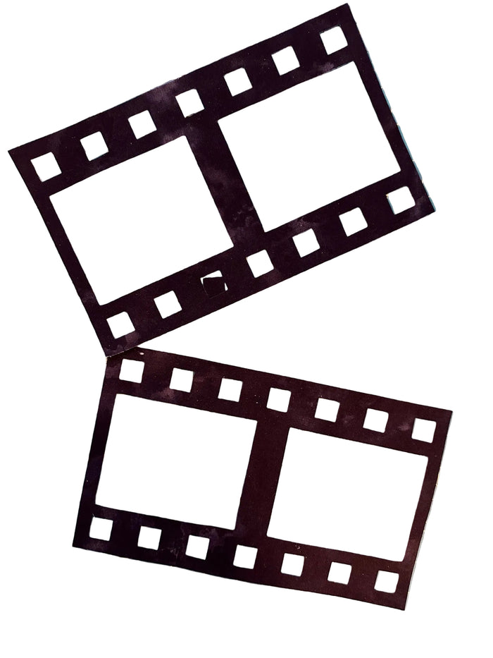 2 Large Film Strips Fused Applique