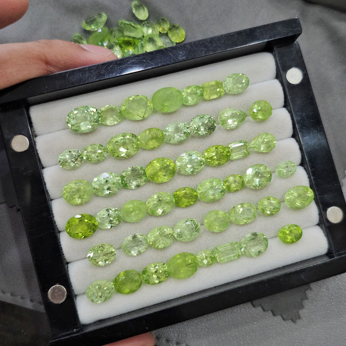 5 Pc Lime Green Peridot gemstone | 7-10mm - The LabradoriteKing