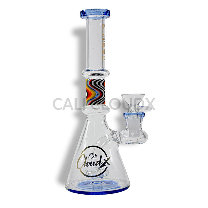 7 Inline Color Zigzag Join Water Pipe By Cali Cloudx