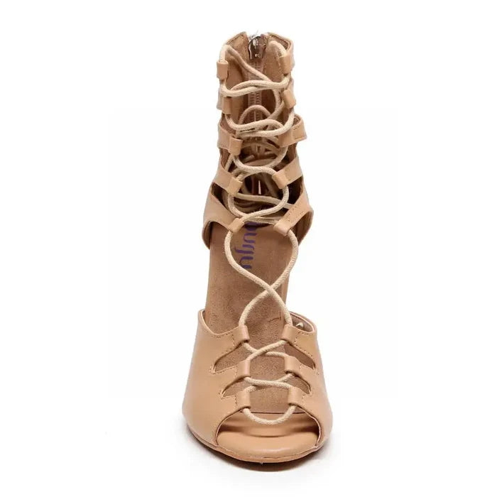 Amalia adjustable lace-up open-toe womens Latin dance shoes