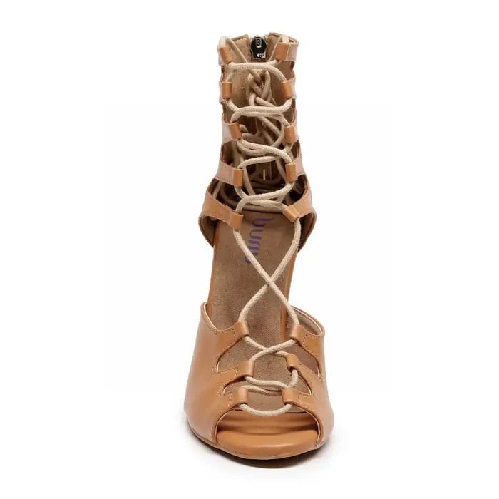 Amalia adjustable lace-up open-toe womens Latin dance shoes