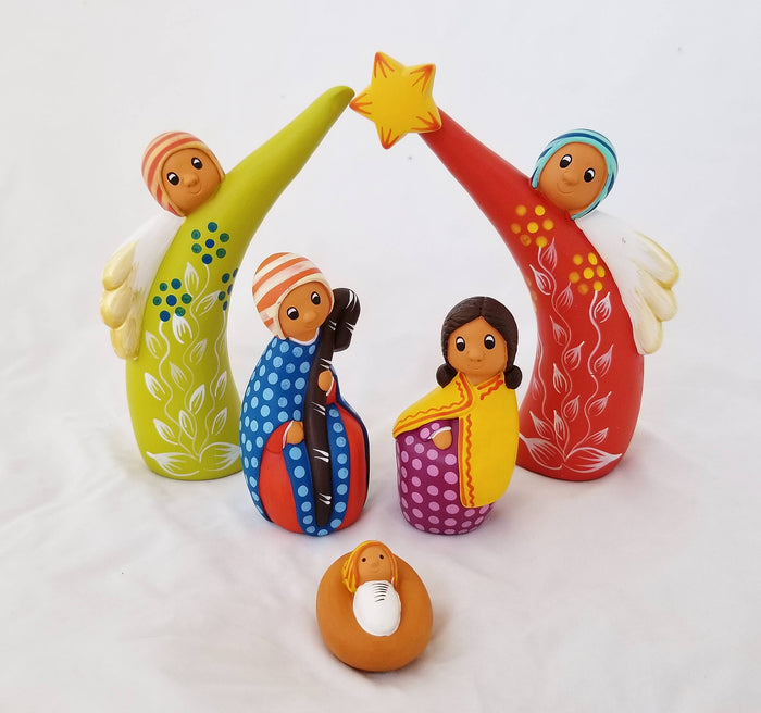 Andean Angel Nativity Set - 5 Piece