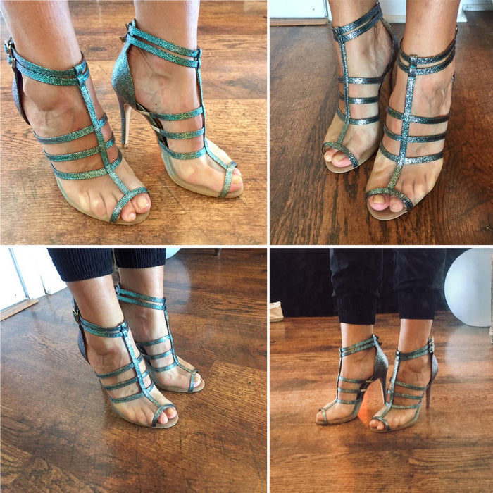 Arielle Mermaid Look Mesh Womens Latin Dance Shoes Street Sole