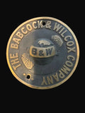 #Babcock & Wilcox Cast Bronze Boiler Plate B&W Maritime Industrial Engineering Sign - Annapolis Maritime Antiques