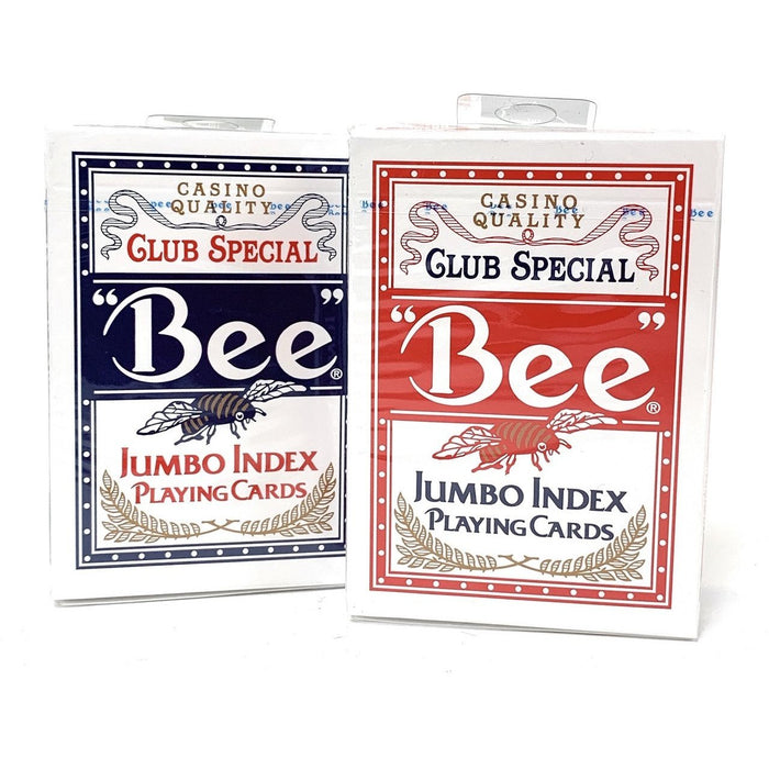 Bee 1001770 2 Deck Jumbo Playing Cards Red And Blue, 2-Pack, Red And Blue