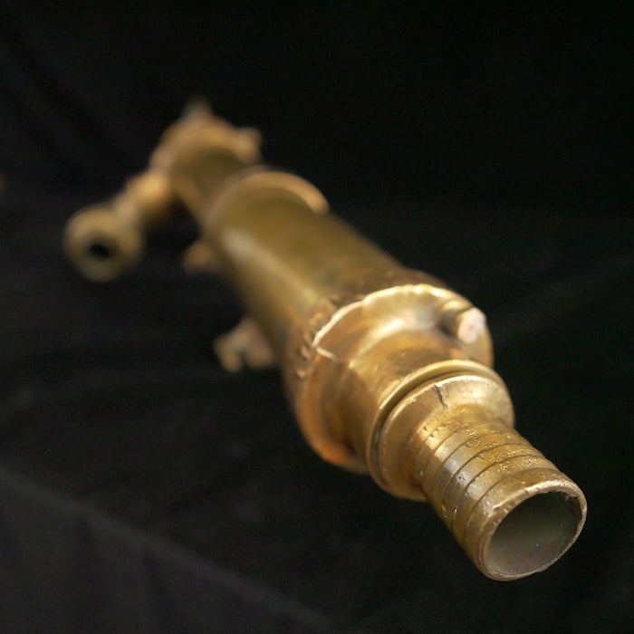 Wooden handle Wilcox Crittenden 27" bilge pump with brass mounts.