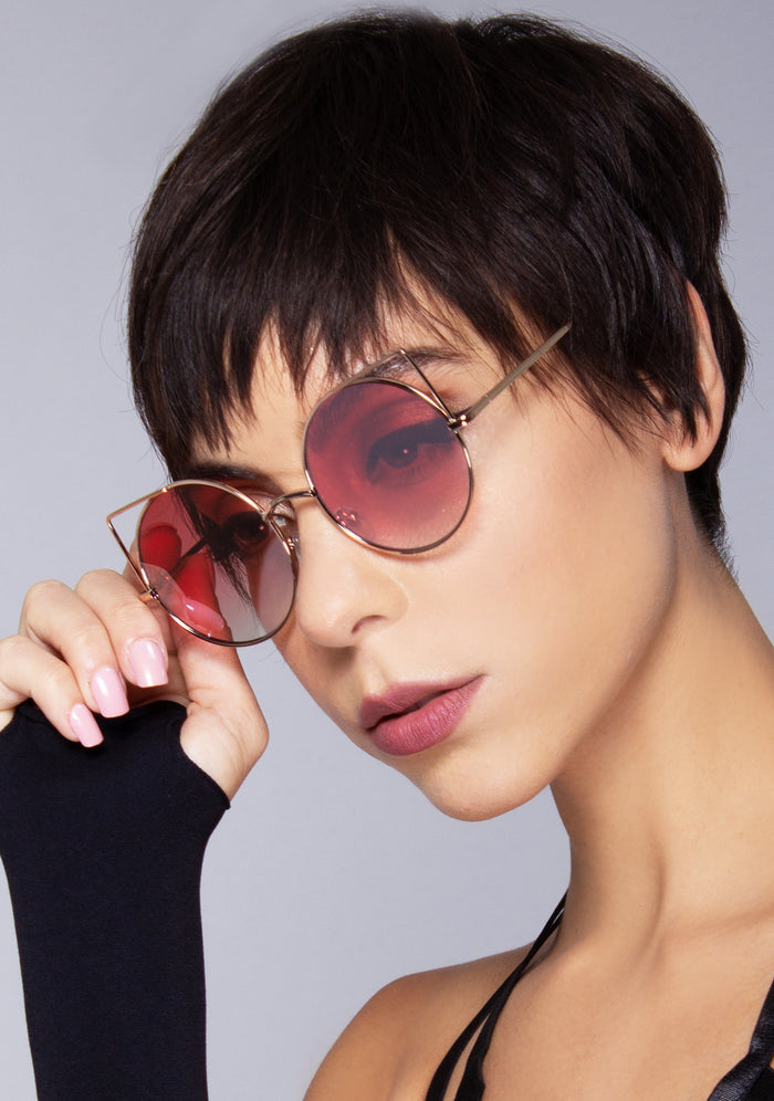 LASR Bite Me Fade Cat Eye Sunglasses — front view
