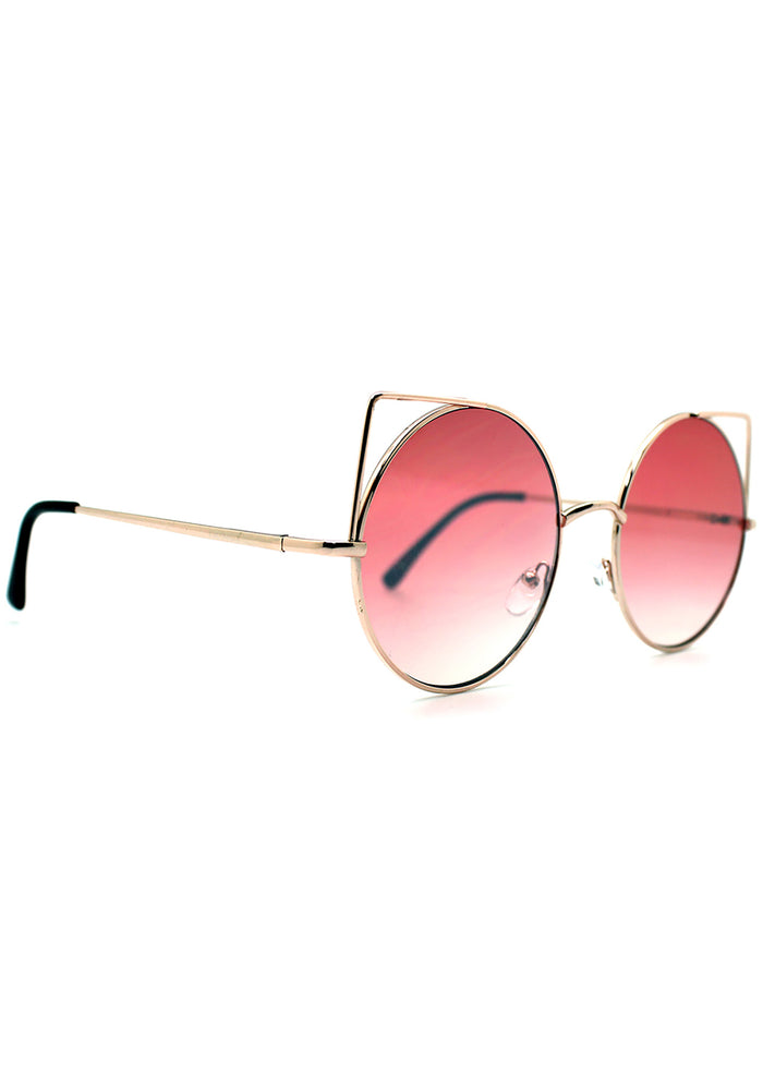LASR Bite Me Fade Cat Eye Sunglasses — detail view