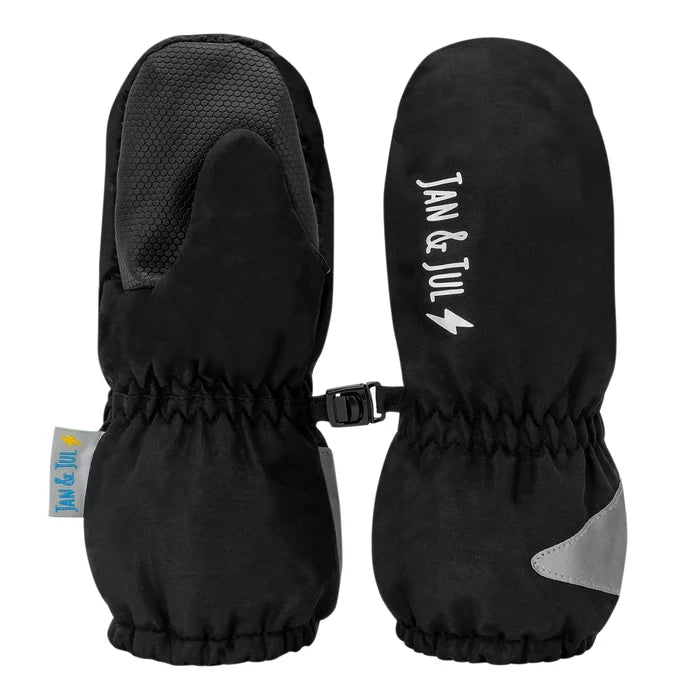 Black Cozy Dry Rain Mittens