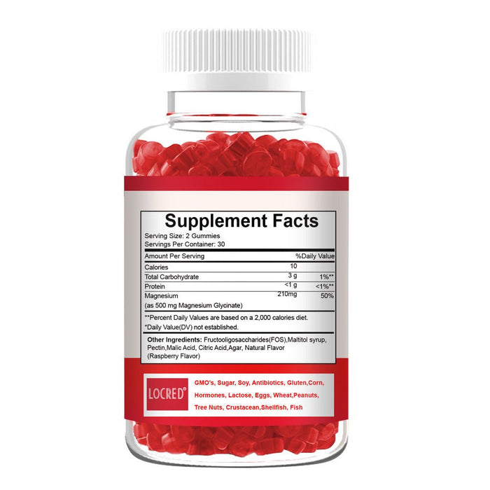 Bottled Ancient Energy Magnesium Gummies for health, showing colorful gummy supplements in a clear bottle.