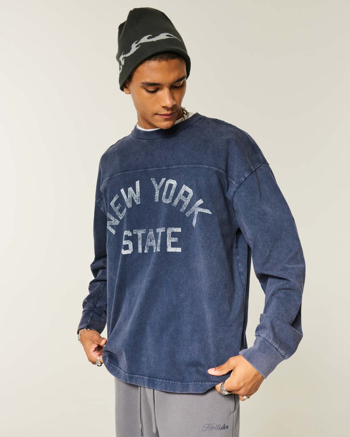 Boxy Heavyweight Washed Cotton Crew T-Shirt