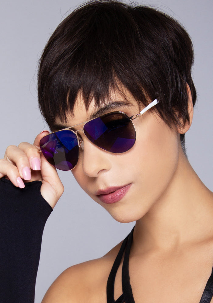 LASR Bravado Aviator Sunglasses — front view