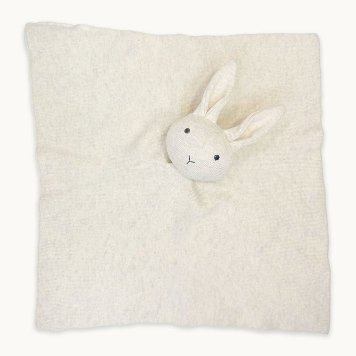 Natural Heather Bunny - Organic Baby Lovey Security Blanket Cuddle Cloth