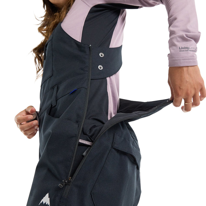Burton Women's Avalon 2L Stretch Bib Pant 2025 True Black - Comor - Go Play Outside