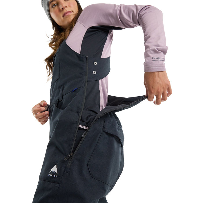 Burton Women's Avalon Stretch Bib Pant (Tall) 2024 True Black - Comor - Go Play Outside
