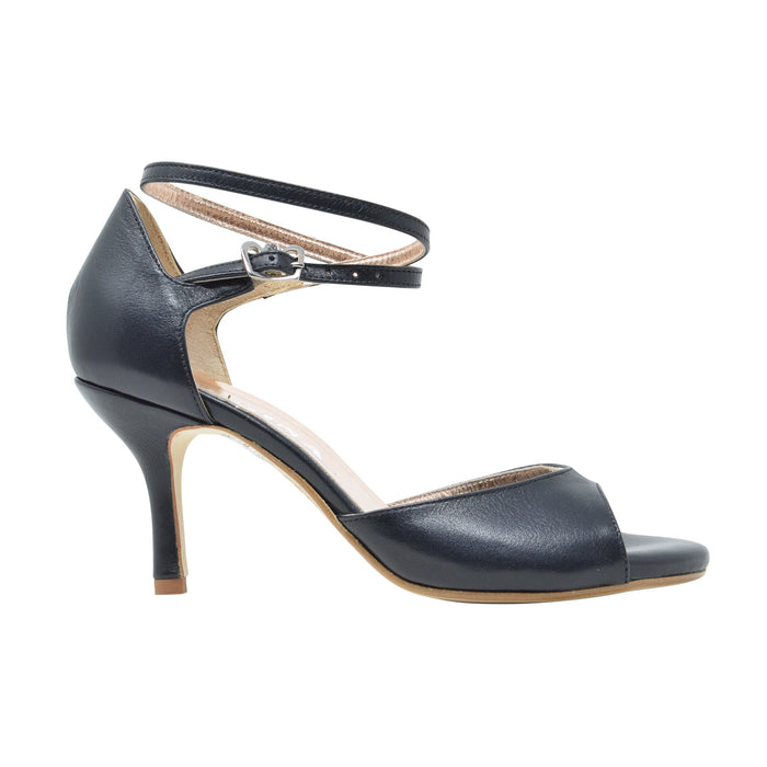 California Slim black tango shoes single band
