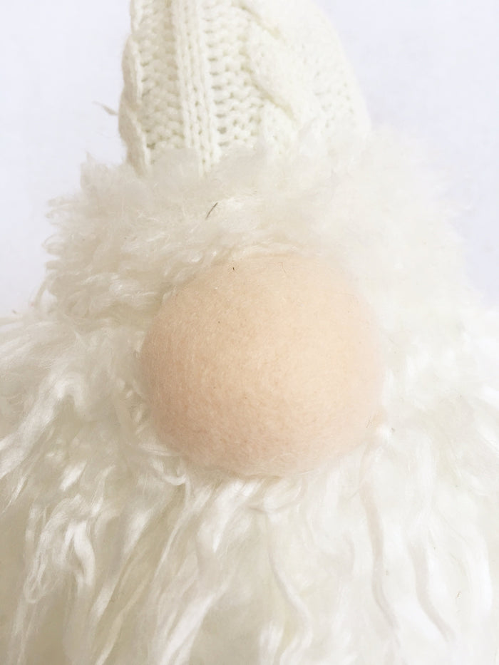 Christmas Large Santa Gnome With Fuzzy Beard Ornament or Display