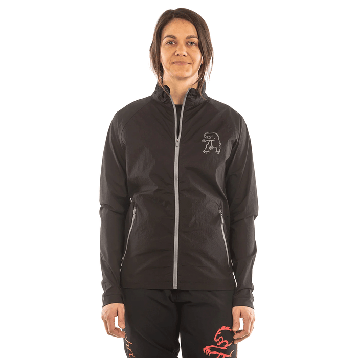 Chromag Women's Factor Packable Jacket Black/Hibiscus
