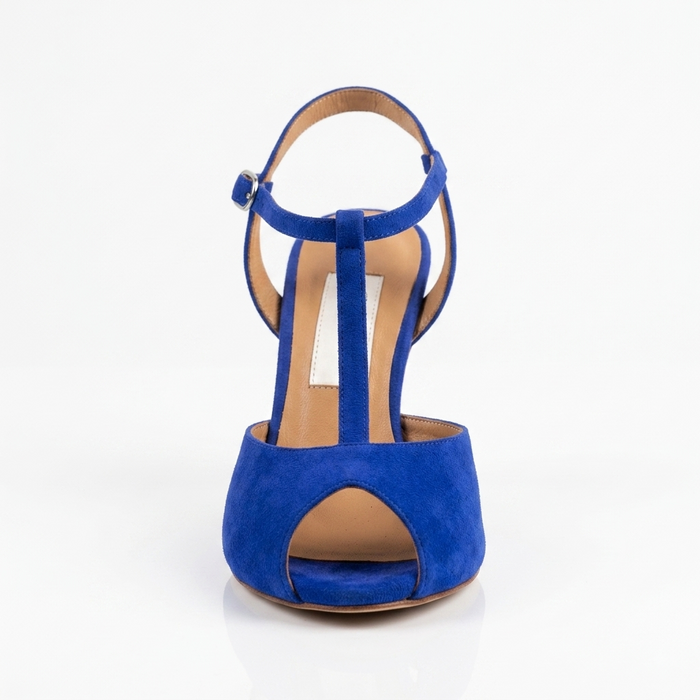 Comme il Faut blue suede tango shoes