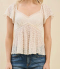 Cream Lace Top
