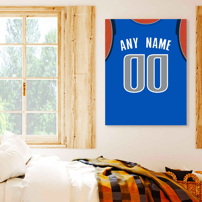 Dallas Jersey Custom Canvas Print Wall Art for Boy Girl Men Women Basketball Personalized Canvas Art