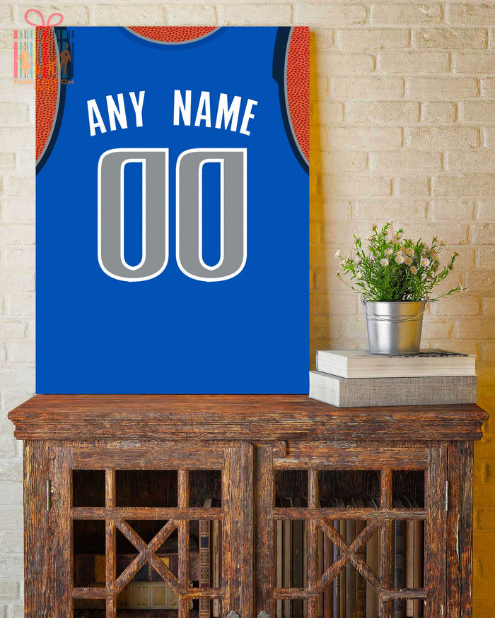 Dallas Jersey Custom Canvas Print Wall Art for Boy Girl Men Women Basketball Personalized Canvas Art