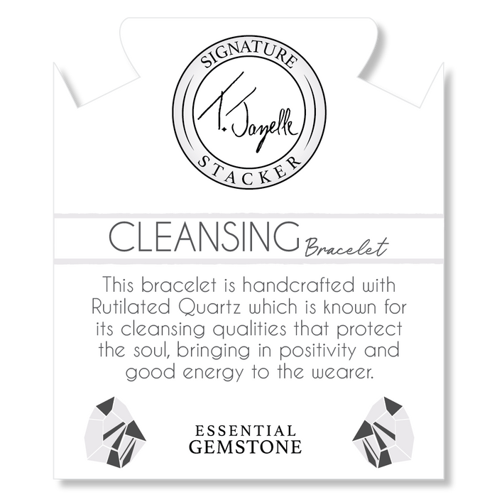 Defining Bracelet- Cleansing Bracelet with Rutilated Quartz Gemstones