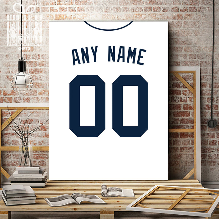 Detroit Jersey Custom Canvas Print Wall Art for Boy Girl Men Women Baseball Personalized Canvas Art
