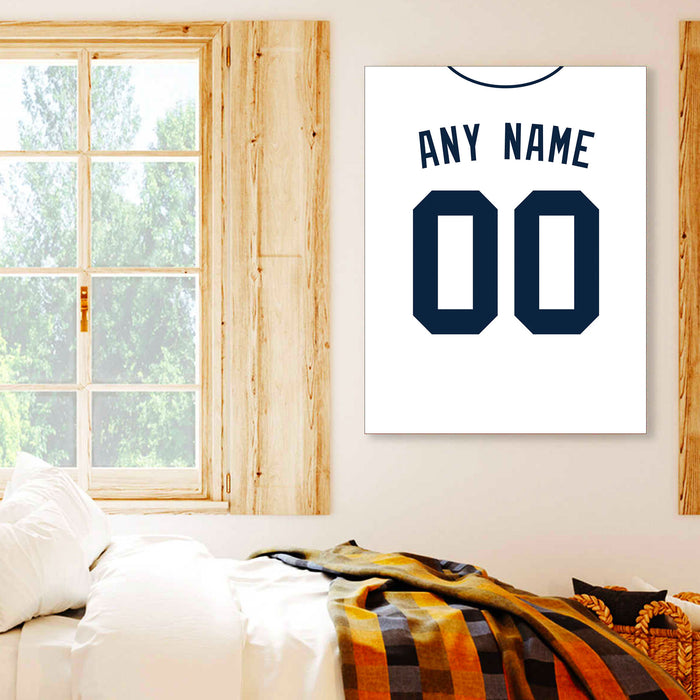 Detroit Jersey Custom Canvas Print Wall Art for Boy Girl Men Women Baseball Personalized Canvas Art