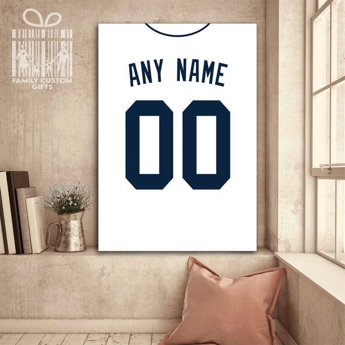 Detroit Jersey Custom Canvas Print Wall Art for Boy Girl Men Women Baseball Personalized Canvas Art