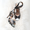 Diamante - Black Mirror Tango Dance Shoes (Leather Sole)
