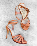 Diamante - Orange Snake Leather Tango Dance