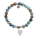 Earth Jasper Gemstone Bracelet with You Are Loved Sterling Silver Charm