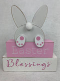 Easter Blessings Bunny Block Sitter