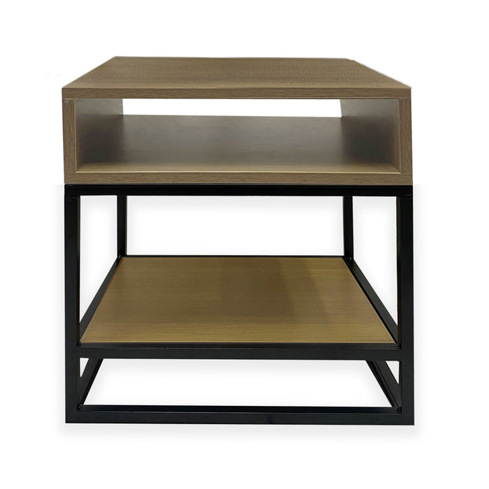 Ellie Side Table with 2 Drawer, top view