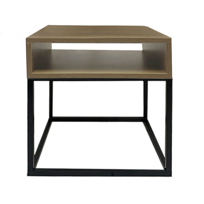 Ellie Side Table with 2 Drawer, side view