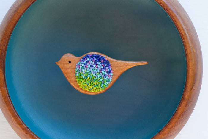 Embroidered Songbird | Dreamy Blue