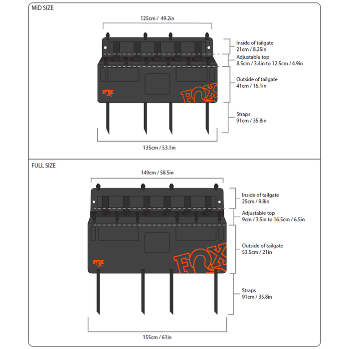Fox Mid Overland Tailgate Pad Warehouse