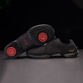 Fuego dance shoes – black split-sole with dual pivot points.