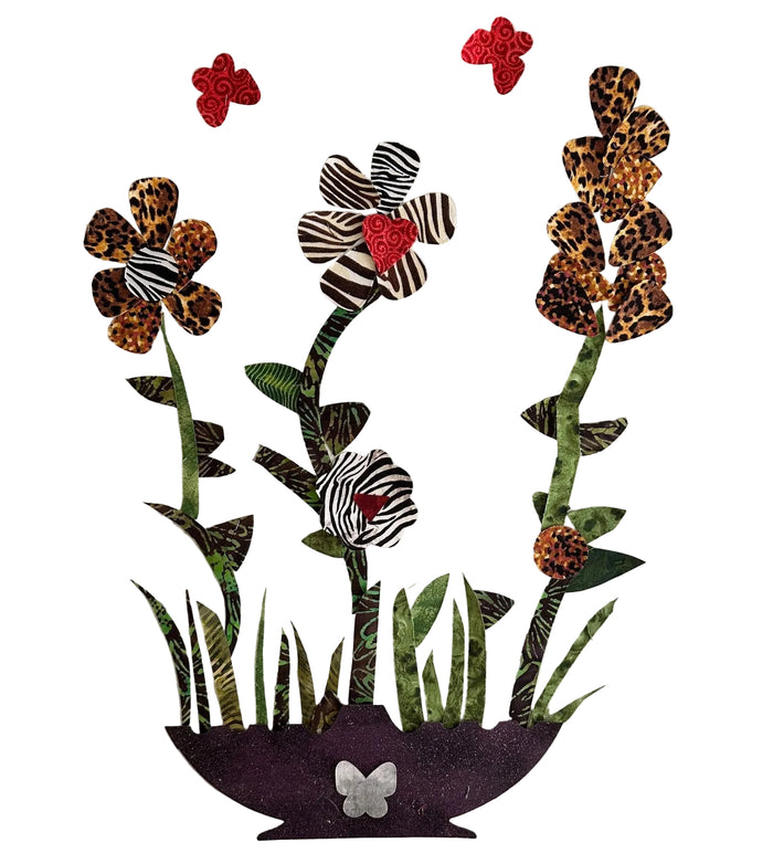 Fused Applique - "Animal Print" Bouquet