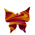 Fused Applique Butterfly - Magenta/Yellow Swirl - Wide