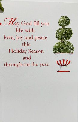 GHW733W Holiday Topiary with glitter