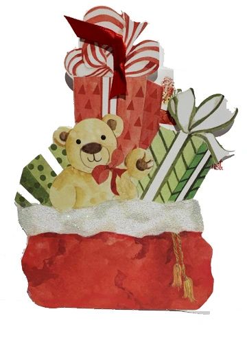 GHW734W Santa Bag with glitter