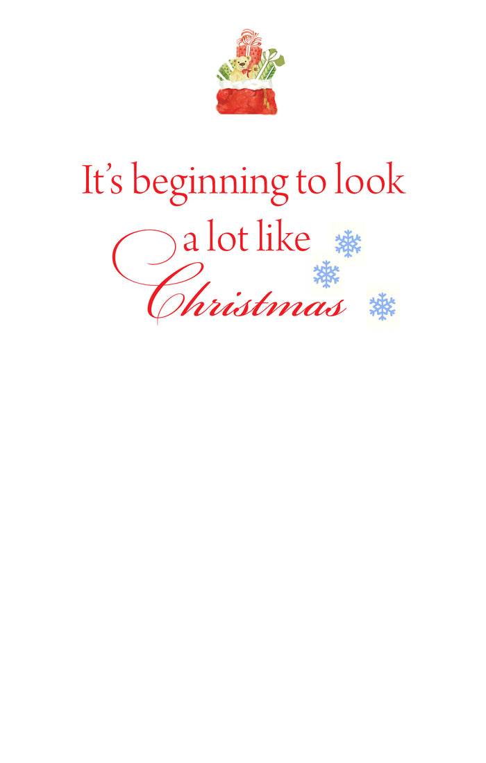 GHW734W Santa Bag with glitter