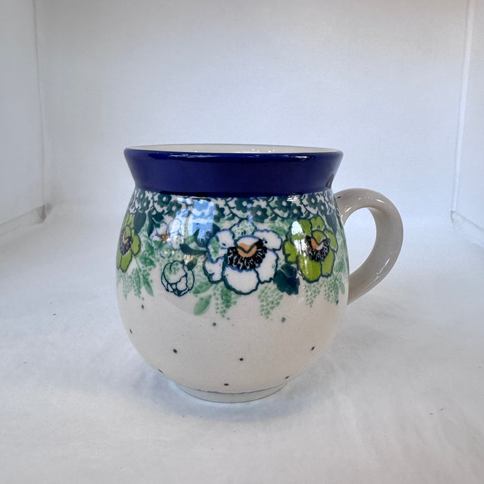 Green Poppies 11 oz Bubble Mug