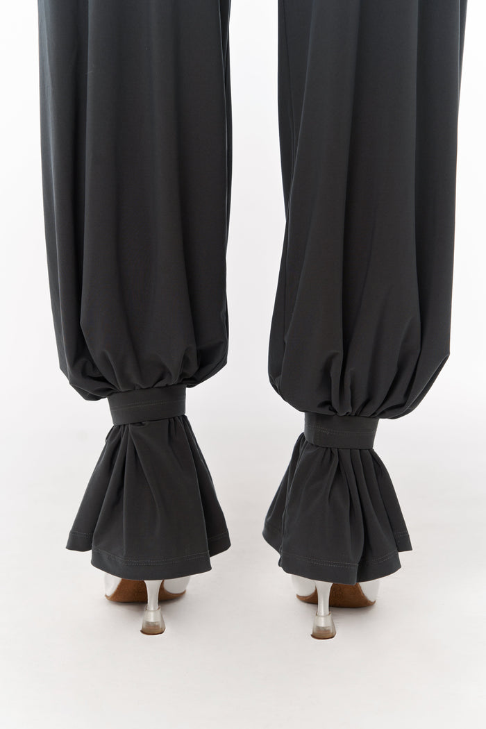 Grey ankle straps for trousers